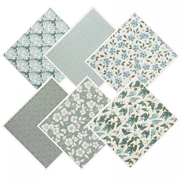 AUQ Reusable Paper Towels,Dishcloths for Kitchen,Non-Scratch Dish Towels,Super Absorbent Cellulose Dish Cloths,Biodegradable,No Odor Dish Rags Flower(6Pcs)