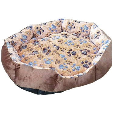 AUQ Round Dog Bed,All-Season Comfort for Your Pet Kitten Bed,Adorable Design with Non-Slip Bottom Large Cat Bed,XL