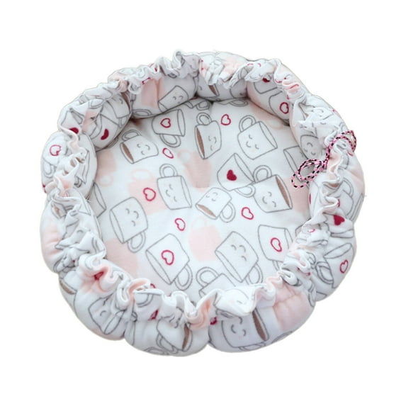 AUQ Round Dog Bed,Ergonomic Design with 360° Support Kitten Bed,Customer-Friendly Return Policy Large Cat Bed,M