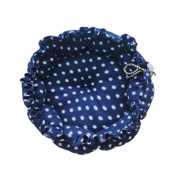 AUQ Round Dog Bed,Luxurious Wool Fleece and Shearling Design Kitten Bed,Available in Multiple Sizes for All Pets Large Cat Bed,XL