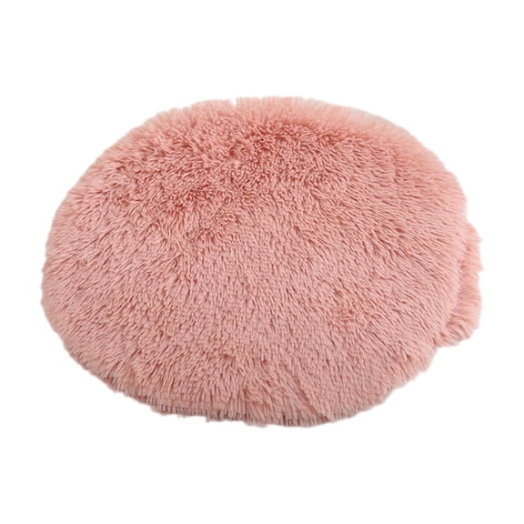AUQ Round Dog Bed,Non-Slip Bottom for Extra Stability Kitten Bed,Perfect for Pets of All Sizes and Lifestyles Large Cat Bed,M,Pink