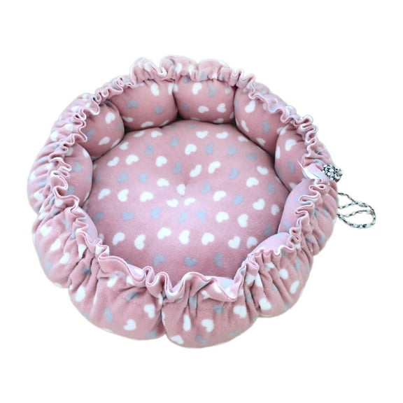 AUQ Round Dog Bed,Simple Maintenance and Cleaning Kitten Bed,Great for Naps Lounging or Relaxing Large Cat Bed,S