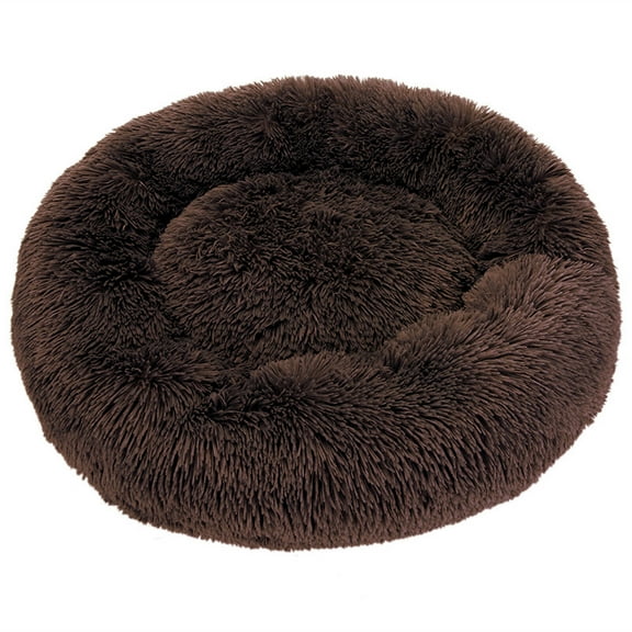 AUQ Round Dog Bed,Versatile Use for Cats, Dogs, and More Kitten Bed,Easy Maintenance for Pet Owners Large Cat Bed,L