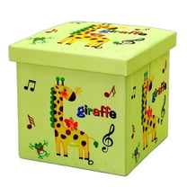 AUQ Round Ottoman with Storage,Folding Function Foot Rest for Couch,Save Space Storage Ottoman Round,Multicolor,30*30*30CM,Oxford cloth