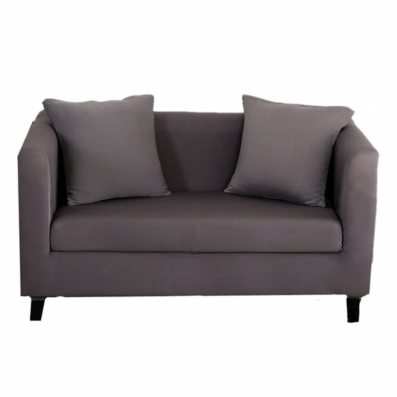AUQ Settee Covers, Highly Elastic and Soft Sofa Seat Covers, Easy to Clean Furniture Protector for Living Room, Indoor Couch Slipcover, Gray