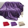 thumbnail image 1 of AUQ Love Blanket,Fabric Fleece Blanket,57×85in Water Proof Blanket for Bed,Purple, 1 of 5
