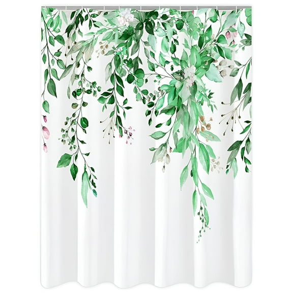 AUQ Shower Curtain,Adds A Natural Touch to Your Bathroom Shower Curtain Liner,Works As A Window Curtain Shower Liner,Green,120*180cm