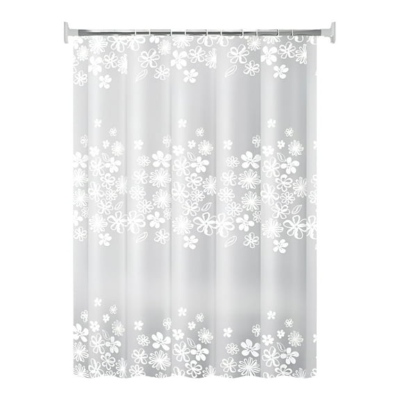 AUQ Shower Curtain,Anti-Mildew and Antibacterial Shower Curtain Liner,Stays Dry and Fresh Shower Liner,White1,47.24*70.87