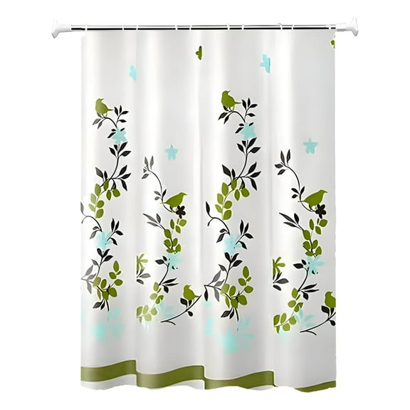 AUQ Shower Curtain,Keeps the Bathroom Environment Fresh Shower Curtain Liner,Soft Light Transmission Shower Liner,Green,31.50*70.87
