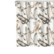AUQ Shower Curtain,Polyester Fiber Shower Curtain Liner,Non-toxic to Humans Shower Curtains for Bathroom,Style1