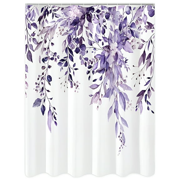 AUQ Shower Curtain,Prevents Water Splashes and Stains Shower Curtain Liner,Enhances the Beauty of Your Space Shower Liner,Purple,150*180cm