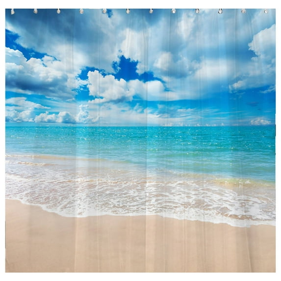 AUQ Shower Curtains Strong Hooks Long Shower Curtain Waterproof and Thickened Long-Lasting Waterproof Effect Bath Curtain,Style1