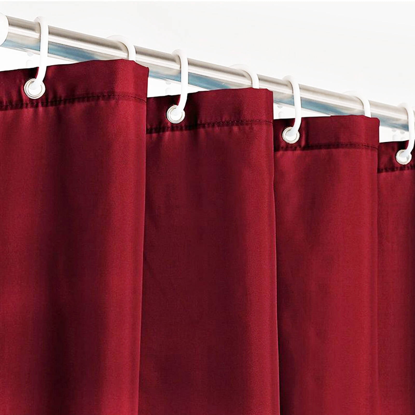 AUQ Shower Curtains Waterproof Curtain Hem Design Regaderapara Bano Perfect Fit with Shower Curtain Rod Convenient Installation Bath Curtain,Red