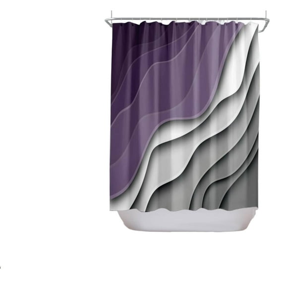 AUQ Shower Curtains Waterproof and Breathable Shower Curtain Set Long-Lasting Durability Adjustable Design Luxury Shower Curtain,Purple