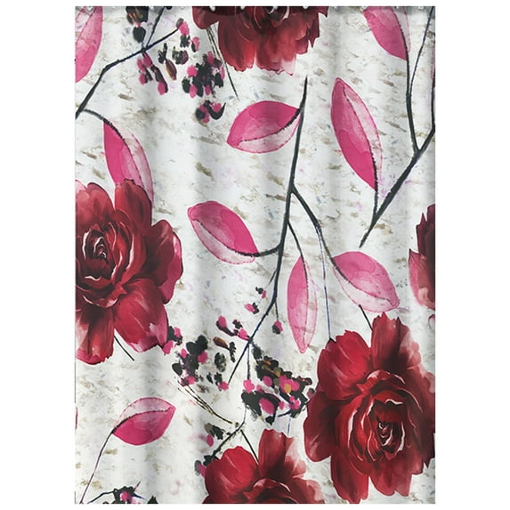 AUQ Shower Curtains Waterproof and Wear-Resistant Shower Curtain with Liner Odorless Anti-Slip Design Long Shower Curtain,Red