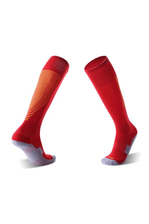 AUQ Soccer Socks,Thick Terry Bottom Youth Soccer Socks,Elastic Ribbed Cuff Football Socks