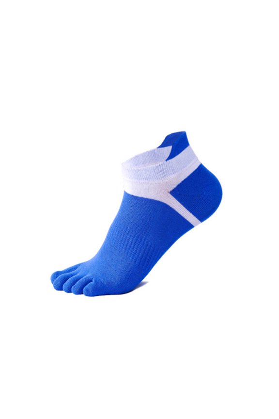 AUQ Socks for Men,Short-Cuff Invisible Style Men Socks,High-Quality Mesh Design Five-Toe Split Design Socks for Men,Blue