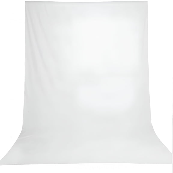 AUQ Solid White Photography Backdrop Background Chromakey Muslin Portrait Background Screen for Photo Video Studio (5x6.5ft,White)