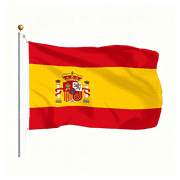 AUQ Spain Spanish Flag | 3X5 Ft | Series Printed 100D Polyester | Country Flag, Vibrant Colors, Brass Grommets Spain Flag