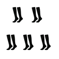 thumbnail image 1 of AUQ Stockings,Polyester Socks for Women,No Show Socks for Women,Black, 1 of 2