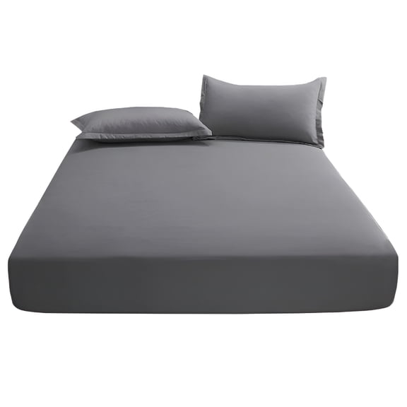 AUQ Stretch Twin Fitted Sheet Only - Jersey Knit Stretchy Snug Fit for Single,or Twin Size Mattress,Ultra Soft,Wrinkle Free,Non-Slip