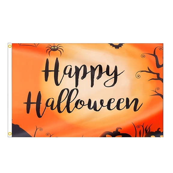 AUQ Stripes Halloween Flag 3x5 FT Large House Flag Party Yard Outdoor Decoration