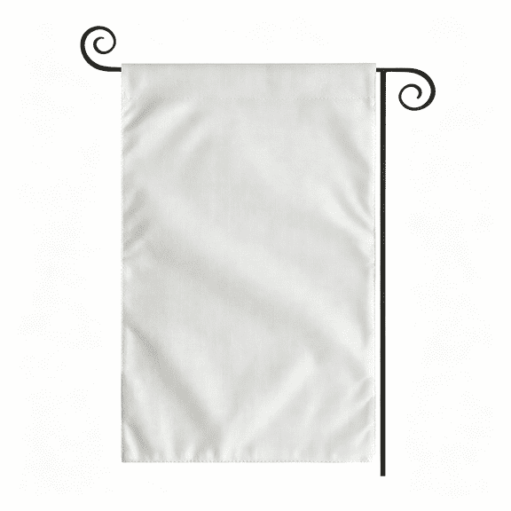 AUQ Sublimation Garden Flags Blank Garden Flag 12X18" Double Side Custom Create Your Own Solid White Flag Diy Blanks Canvas Banner to Decorate Personalized Design Customizable Flag
