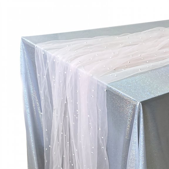 AUQ Summer Table Runner,One-Swipe Clean Kitchen Table Decor,Enduring Texture Farmhouse Table Runner,Lightgray