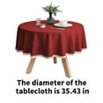 thumbnail image 1 of AUQ Table Cloth Eco-Friendly TPU Coated Round Tablecloth,Practical Tablecloth for Outdoor Gatherings,Burgundy,35*35inch, 1 of 4
