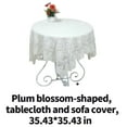 thumbnail image 1 of AUQ Table Cloth Elegant Lace Tablecloth for Dining Table,Breathable Square Tablecloth with Exquisite Handcrafted Design,Versatile for Round Square and Oval Tables, 1 of 4