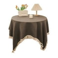 thumbnail image 1 of AUQ Table Cloth,Exquisite Craftsmanship Tablecloth,Fine Stitching Elegant Finish Table Cover,Dark Coffee,120cm, 1 of 4