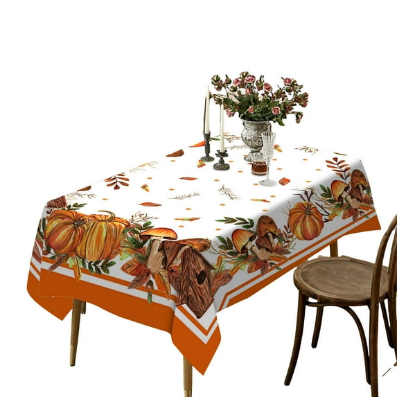 AUQ Table Cloth Modern Spring Polyester Rectangle Tablecloth,Elegant Dining Table Tablecloth for Stylish Family Gatherings,Style1,60*84inch