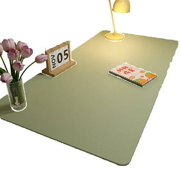 AUQ Table Cloth Noise Reducing Rectangular Tablecloth,Anti-Scratch Desk Pad,Desk Mat for Study and Workspaces,Matcha Green