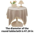 thumbnail image 1 of AUQ Table Cloth Premium Soft Round Tablecloth,Decorative Tablecloth for Special Occasions,Coffee,47*47inch, 1 of 4