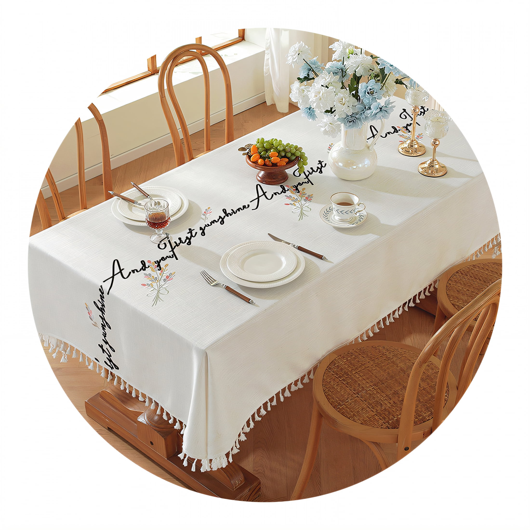 auq table cloth,waterproof and oil-resistant function... AUQ Table Cloth Rectangle Table,Polyester Cloth Picnic Table Cover ...