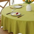 thumbnail image 1 of AUQ Table Cloth Reversible Round Tablecloth for Dining,Chic Tablecloth for Any Event,Green, 1 of 4