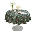 thumbnail image 1 of AUQ Table Cloth Soft Cotton Linen Fabric Circular Table,Simple Yet Elegant Round Tablecloth for Coffee Tables and Dining Rooms,Leaf, 1 of 4
