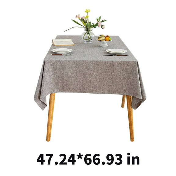 AUQ Table Cloth Soft and Elegant Rectangle Tablecloth,Waterproof Tablecloth for Home&Special Events,Light Gray,47*67inch