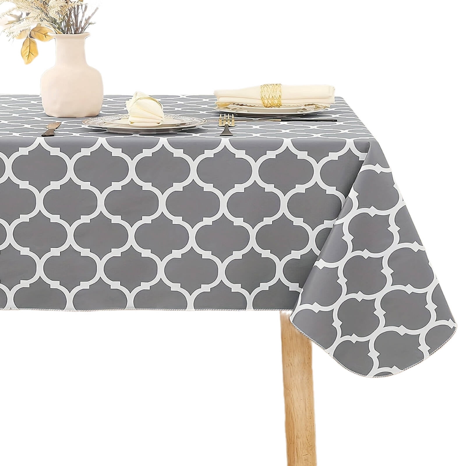 auq table cloth,waterproof and oil-resistant function... AUQ Table Cloth,Oil Stain Resistant Table Cover,Simple to Wipe Clean No ...