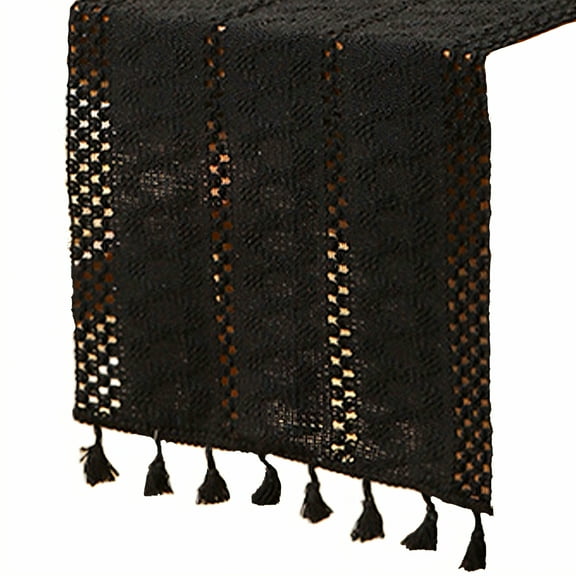 AUQ Table Runner,Defined Edge Form Dining Room Table Decor,Rustic Cotton Blend Farmhouse Table Decor,Style1,30*50cm
