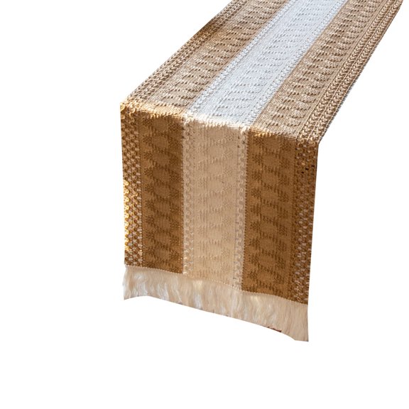 AUQ Table Runner,Eco-Conscious Materials Table Cloth,Natural Cotton and Jute Blend Sustainable and Beautiful Table Runners,Style6,30*183cm