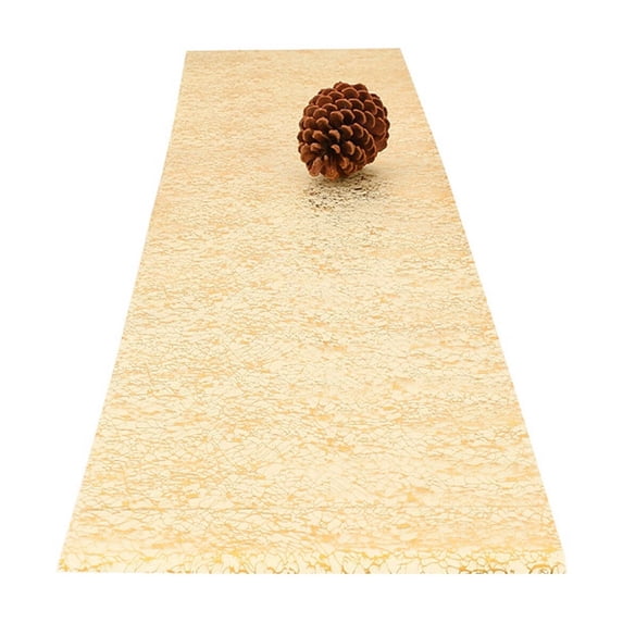 Arlajo Table Runner,Elegant Organza Fabric Table Cover,Table Top Decor Table Runner,11"X108",Gold