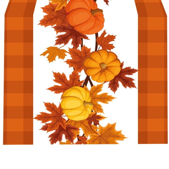 AUQ Table Runner,Festive Autumn Design Table Cloth Rectangle Table,Non-Slip Functionality Table Cover,33*183cm,Style23