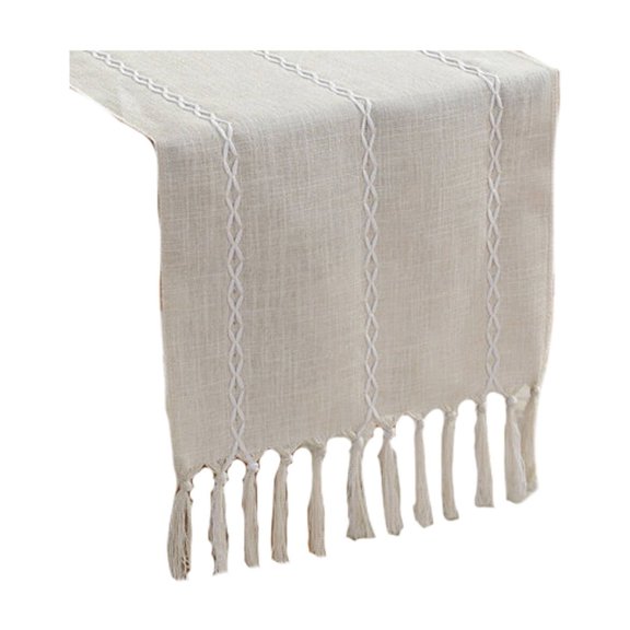 AUQ Table Runner,Handcrafted with Love Table Cloth,Timeless Scandinavian Design Table Cover,33*228cm,Style11