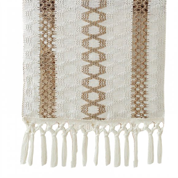 AUQ Table Runner,Mixed Cotton Linen Farmhouse Table Decor,Polished Touch Summer Table Runner,Style2,30*400cm