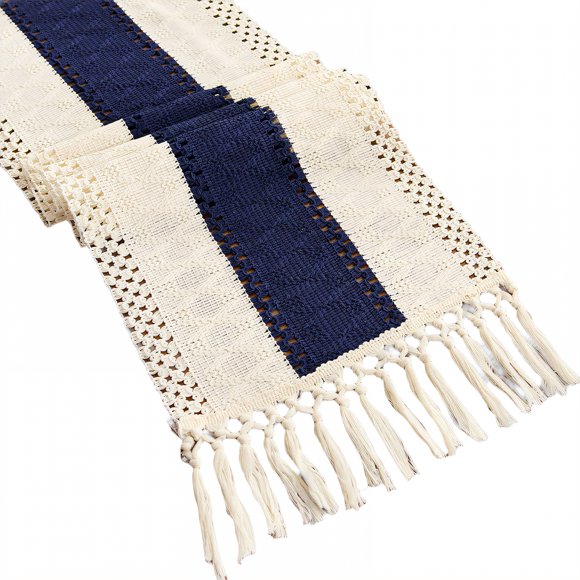 AUQ Table Runner,Mixed Cotton Linen Table Runners,Gentle Texture Farmhouse Table Decor,Style2,30*275cm