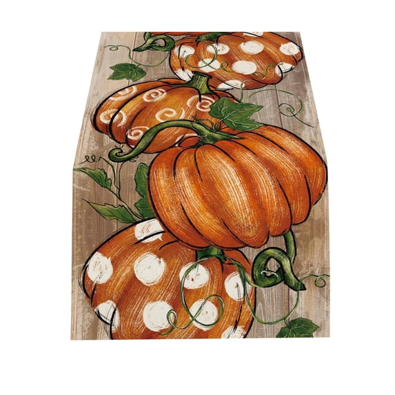 AUQ Table Runner,Non-Slip Treatment Table Cloth Rectangle Table,Festive Thanksgiving Design Table Runners,33*183cm,Style11
