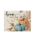 thumbnail image 1 of AUQ Table Runner,Thanksgiving Design Table Cloth,Pumpkin Pattern Festive Atmosphere Table Mats,Style1,33*183cm, 1 of 4