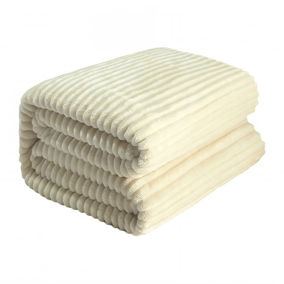 AUQ Throw Blanket,Compact Office Blanket Cute Blanket,Skin-Friendly Velvet Texture Soft Throw Blanket,White,27*40in