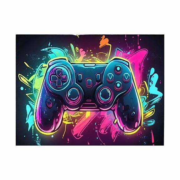 AUQ Throw Blanket,Cool Light Theme Bed Blanket,Gaming Room Essential Warm Blanket,Style1,20*31in